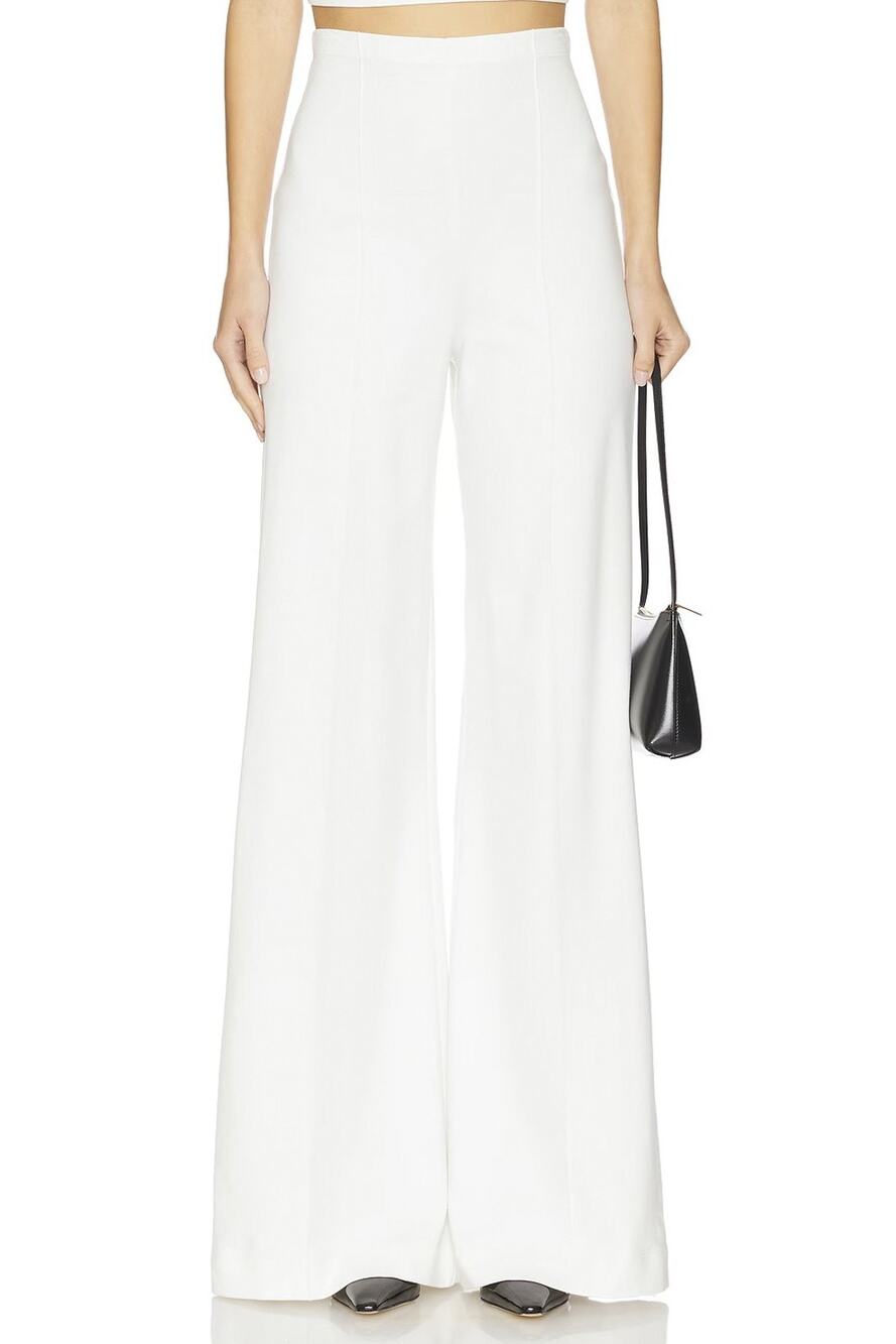 Ripley Rader NWT Off White Wide Leg High Waist Pants Size 1 XS $198